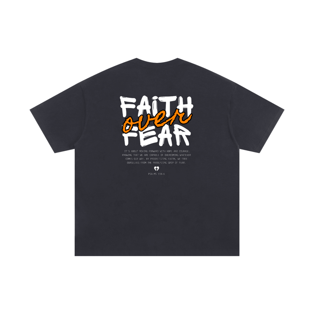 FAITH OVER FEAR  - Unisex Oversized Cotton T-Shirt