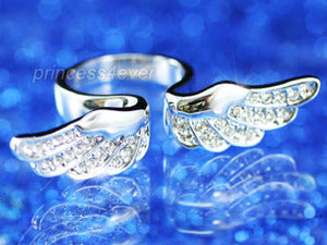 Angel Wing Ring Austrian Crystal
